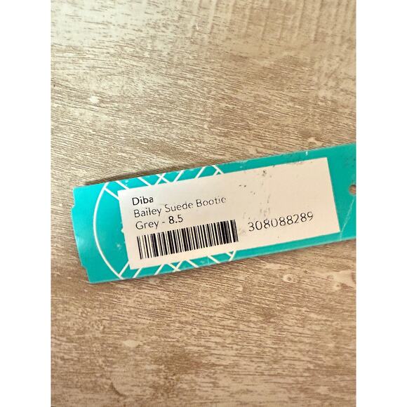 Diba Bailey Leather Suede Bootie Womens Sz 8.5M Shoes Wedge Heel in Grey - Picture 10 of 10